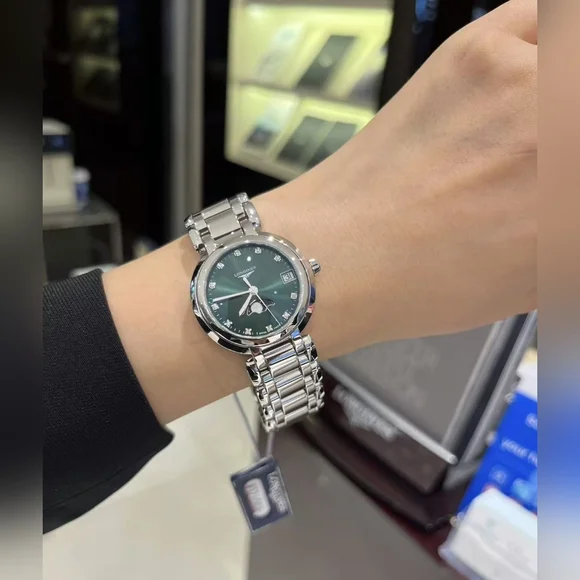 Longines Primaluna Moonphase Green Watch